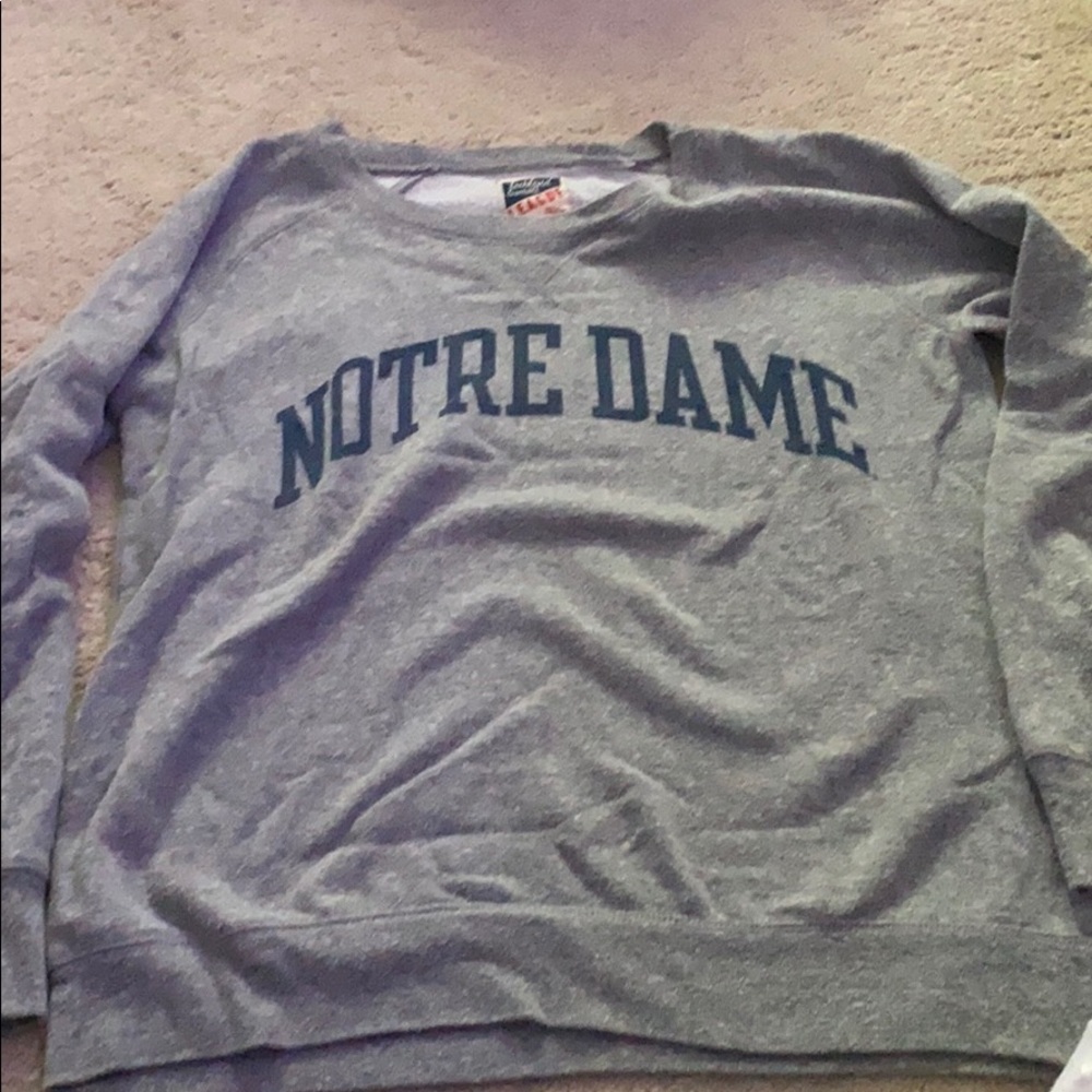 Gray Notre Dame lightweight crewneck
